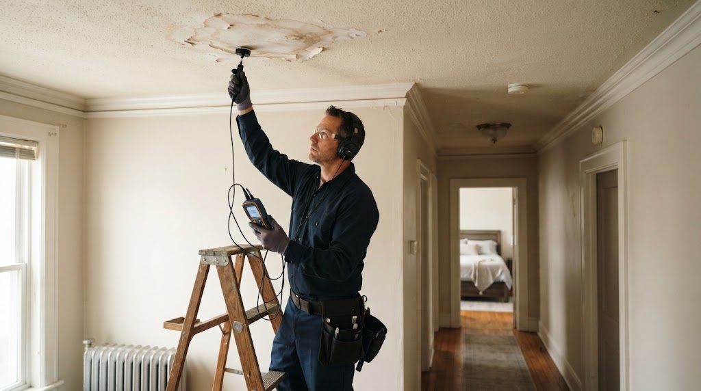 Tracing an apartment ceiling leak Plainfield back to the source